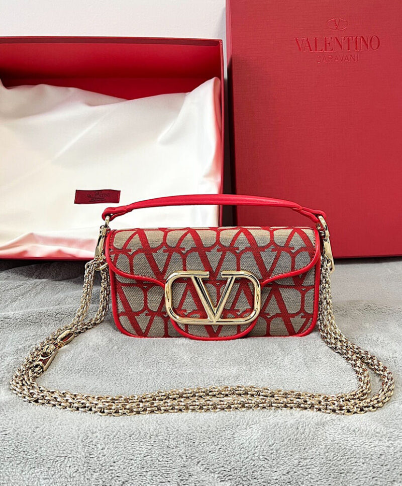 Valentino Small Loco Toile Iconographe Shoulder Bag
